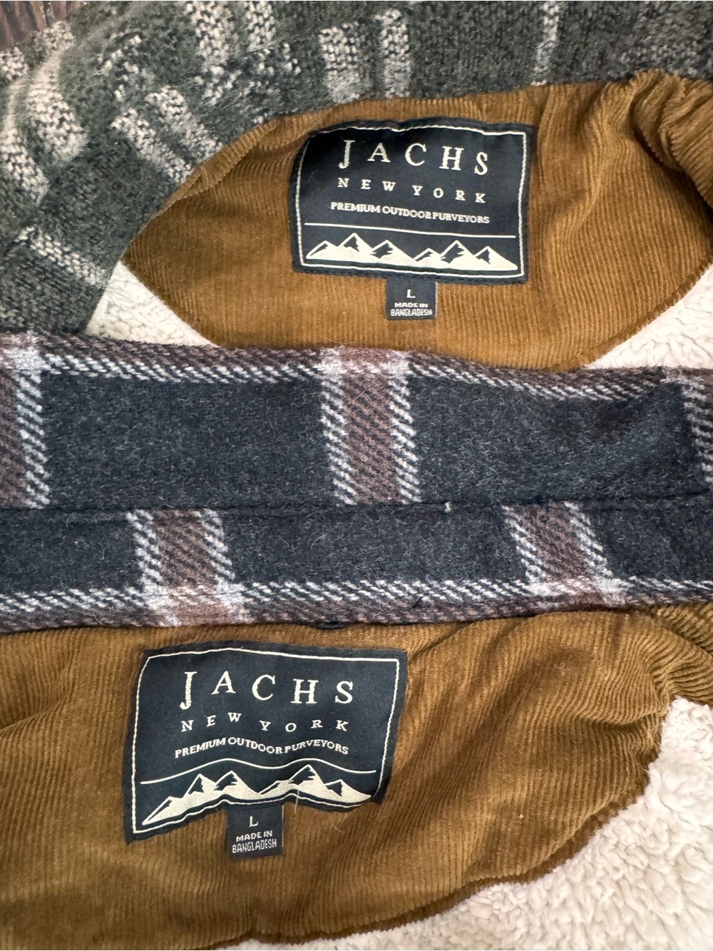 Lot of 2 Jachs Flannel Lined Overshirts Men’s Size Large - Picture 8 of 8